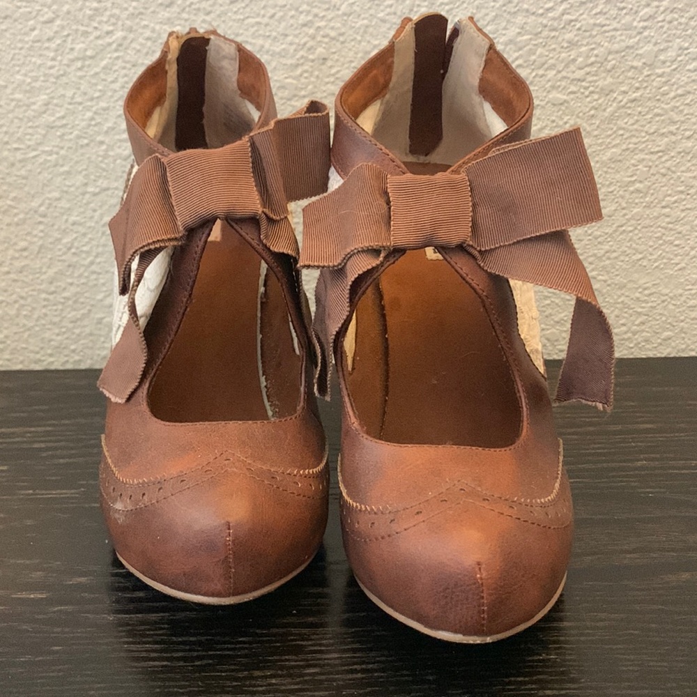 Brown boho high heel bootie Not Rated - 9